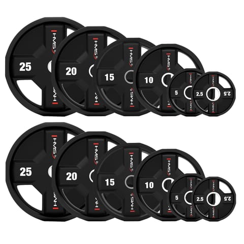 ⁨TPC SET ZESTAW TALERZY OLIMPIJSKICH POLIURETANOWYCH 2 x 2.5 - 25 KG CPU (155 KG) HMS⁩ w sklepie Wasserman.eu
