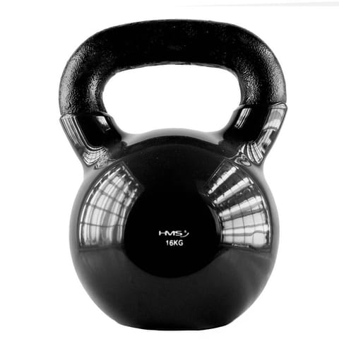 ⁨KNV16 BLACK KETTLEBELL ŻELIWNY POKRYTY WINYLEM HMS⁩ w sklepie Wasserman.eu