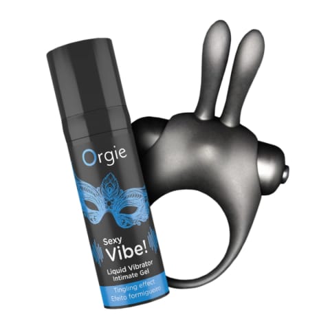 Orgie Orgasmic Bunny - wibrujący pierścień kroliczek 10 trybow + żel 15 ml w sklepie Wasserman.eu