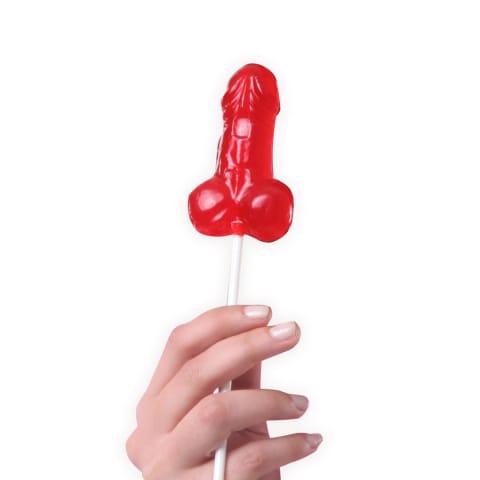 ⁨Sexy Lizak Truskawkowy 21cm - Słodki Upominek Na Imprezę Panieńską⁩ w sklepie Wasserman.eu
