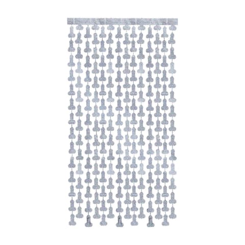⁨Little Genie Glitterati Kurtyna Foliowa Srebrna 40x74 cm Dekoracja⁩ w sklepie Wasserman.eu