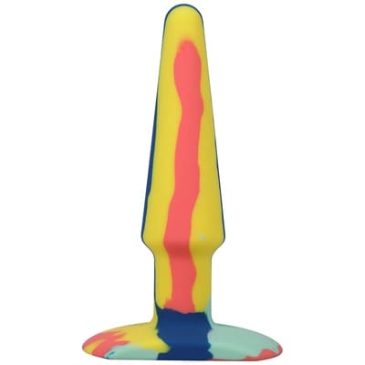 ⁨Doc Johnson A-Play Groovy silikonowy korek analny 12 cm kolorowy⁩ w sklepie Wasserman.eu