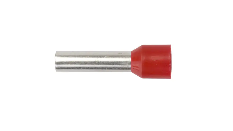⁨Insulated bootlace ferrule TI 10mm2/18mm red tinned TI10L18 /100pcs/⁩ at Wasserman.eu