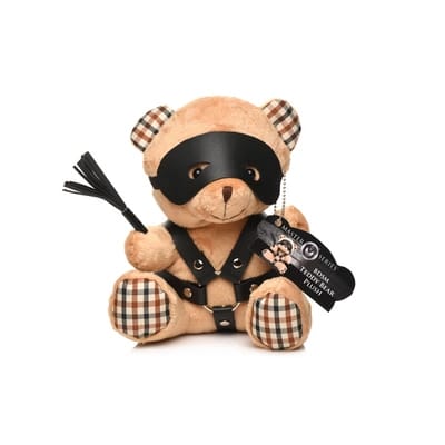 ⁨XR Brands Bondage Bear Miś dekoracyjny z opaską spalony pomarańcz 23cm⁩ w sklepie Wasserman.eu
