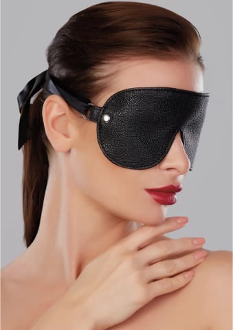 ⁨Allure Reversible Eye Mask dwustronna maska na oczy czarna skorzana⁩ w sklepie Wasserman.eu