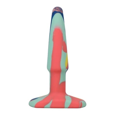 ⁨Doc Johnson A-Play Groovy korek silikonowy wielokolorowy 10 cm⁩ w sklepie Wasserman.eu