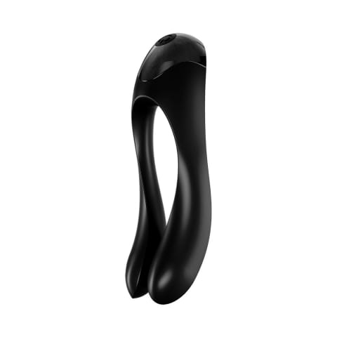 ⁨Satisfyer Candy Cane mini - kompaktowy model na palec czarno-pomarańczowy⁩ w sklepie Wasserman.eu