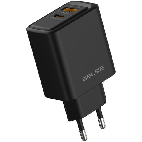 ⁨Ładowarka sieciowa Beline 45W            USB-A/USB-C BLN2CB45 czarny⁩ w sklepie Wasserman.eu