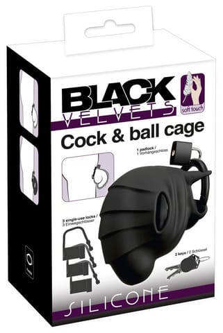 ⁨Black velvets Cock & Ball cage⁩ w sklepie Wasserman.eu