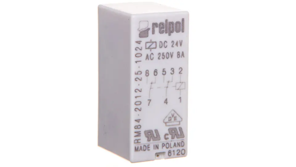 ⁨Relais Miniatur 2P 24V DC PCB im Gehäuse RM84-2012-25-1024 600344⁩ im Wasserman.eu