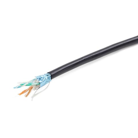 ⁨Kabel sieciowy zewnętrzny Gembird FTP kat-5e żelowany 305m czarny⁩ w sklepie Wasserman.eu