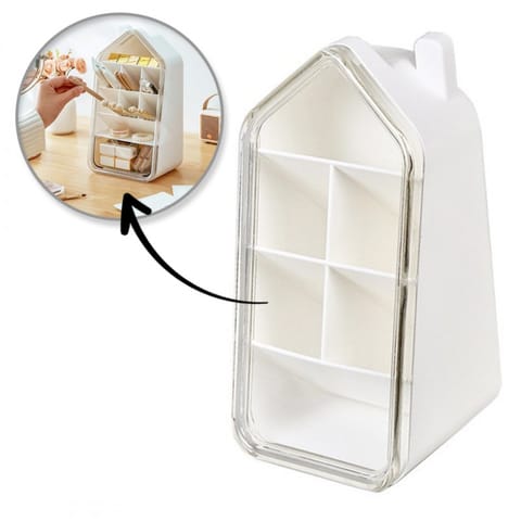 ⁨Organizer biurowy, przybornik z przegródkami, domek 11 x 11 x 21,6cm CB72⁩ w sklepie Wasserman.eu