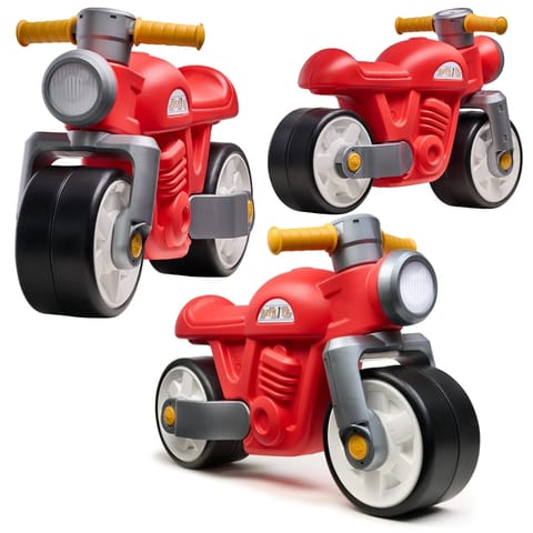 ⁨Falk Jeździk Biegowy Ciche Koła Motor Prem1er Retro Czerwony 1+⁩ w sklepie Wasserman.eu