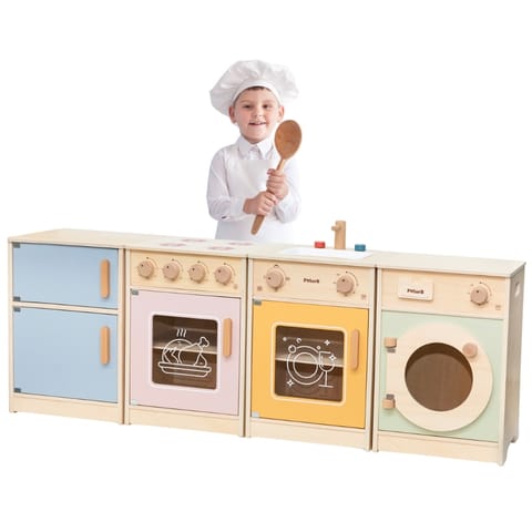 ⁨VIGA PolarB Drewniany Zestaw Kuchenny XL Pralka Kuchenka Zmywarka⁩ w sklepie Wasserman.eu