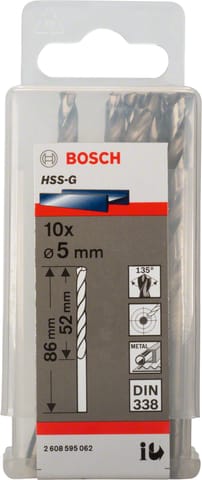 WIERTŁO HSS-G, DIN 338 5.0*52MM 10SZT. w sklepie Wasserman.eu