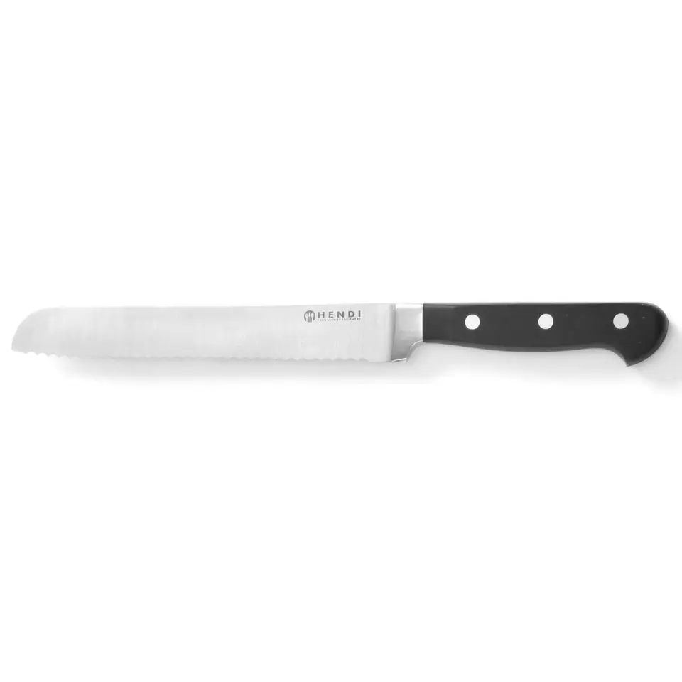 ⁨Professional forged bread knife for steel Kitchen Line 230 mm - Hendi 781333⁩ at Wasserman.eu