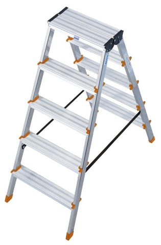 ⁨DRABINA ALUMINIOWA DWUSTRONNA DOPPLO 2*5 SZCZEBLI⁩ w sklepie Wasserman.eu