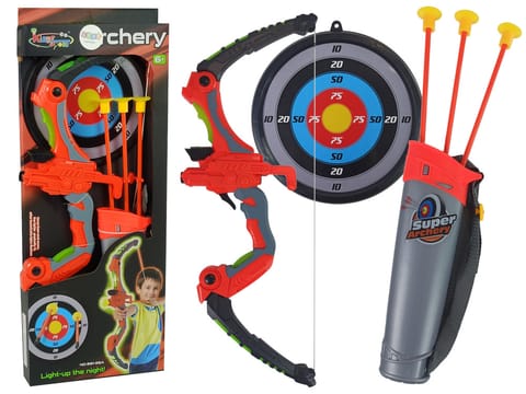 ⁨Shooting Set Bow Target Arrows Suction Cups Orange 62 cm⁩ at Wasserman.eu