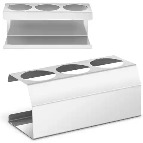 ⁨Bottle display stand dispensers for sauces stainless steel 3x avg. 73 mm⁩ at Wasserman.eu