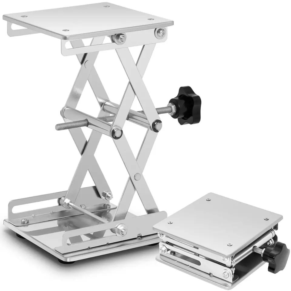 ⁨Laboratory scissor lift 15 x 15 cm to 3 kg⁩ at Wasserman.eu