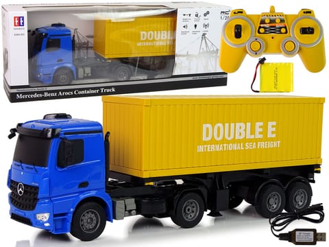 ⁨Duża Ciężarówka R/C Mercedes Arocs Niebieska 1:20 Kontener 58 cm Długości⁩ w sklepie Wasserman.eu