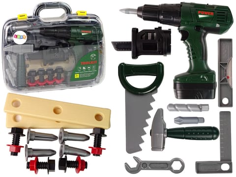 ⁨Zestaw Majsterkowicza w Walizce Wkrętarka Na Baterie Zielony⁩ w sklepie Wasserman.eu