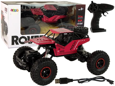 ⁨Auto RC Zdalnie Sterowane 1:16 Czarne Czerwone⁩ w sklepie Wasserman.eu