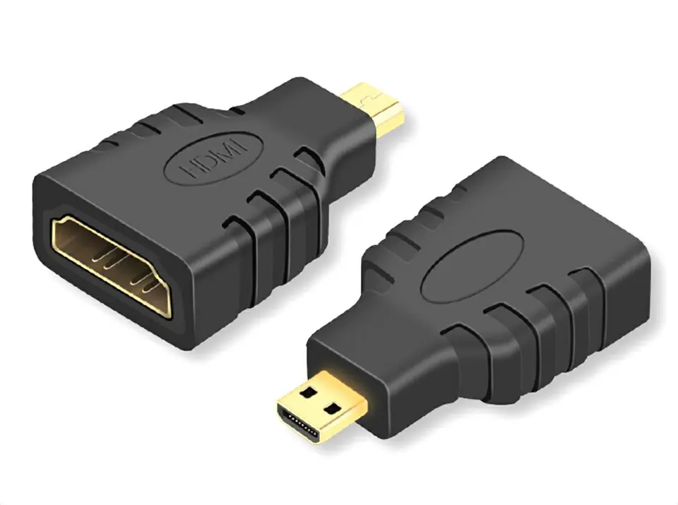 ⁨HD26 Adapter hdmi micro hdmi gold⁩ w sklepie Wasserman.eu