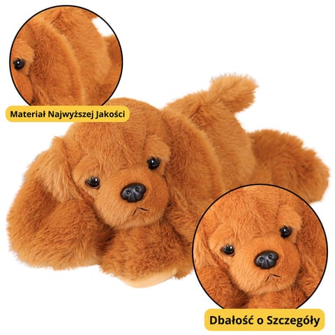 ⁨Pluszowy Piesek Cocker Spaniel Z Obciążonymi Łapami Brązowy 30cm⁩ w sklepie Wasserman.eu