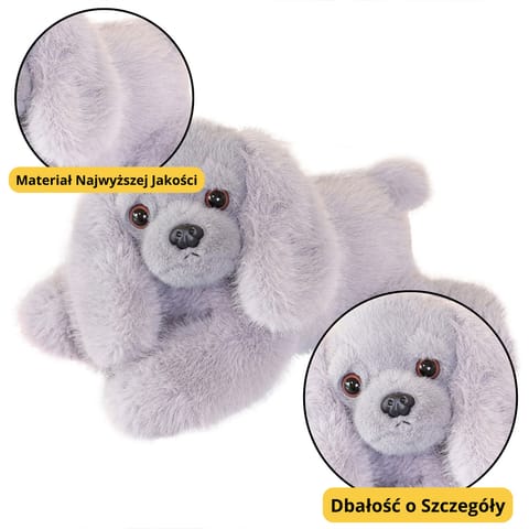 ⁨Pluszowy Piesek Cocker Spaniel Z Obciążonymi Łapami Szary 30cm⁩ w sklepie Wasserman.eu
