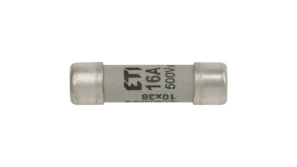 ⁨Wkładka bezpiecznikowa cylindryczna 10x38mm 16A gL 500V HPC 013316⁩ w sklepie Wasserman.eu
