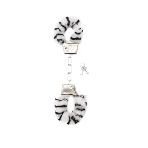 ⁨Shots Toys Kajdanki Futrzane Zebra - System Szybkiego Zwolnienia⁩ w sklepie Wasserman.eu