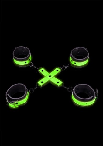 ⁨Ouch! Glow in the Dark - Zestaw mankietow na ręce i kostki, fluorescencyjny⁩ w sklepie Wasserman.eu