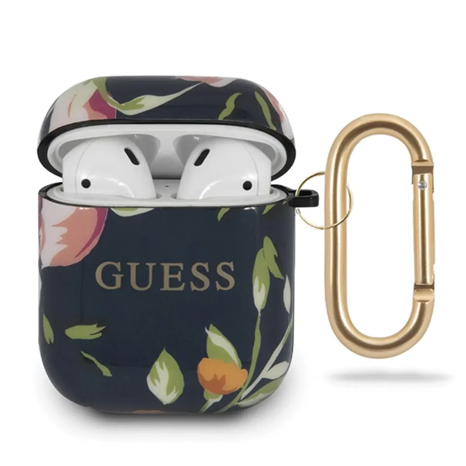 ⁨Guess GUACA2TPUBKFL03 AirPods cover blue/blue N.3 Flower Collection⁩ at Wasserman.eu