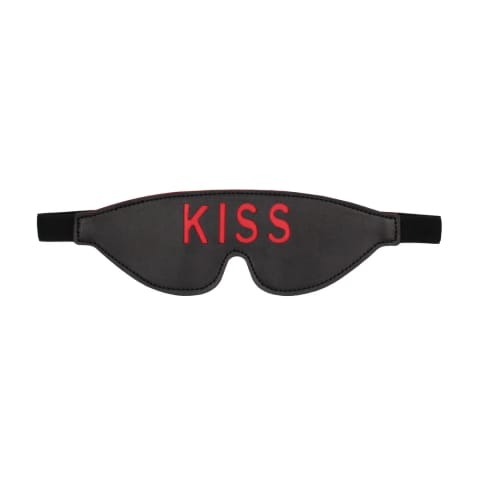 ⁨Ouch! by Shots maska na oczy KISS skorzana opaska czerwona⁩ w sklepie Wasserman.eu