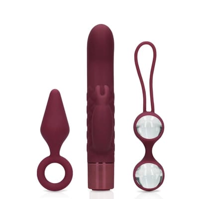 ⁨Loveline Zestaw Prezentowy 3-elementowy - Mini Wibrator, Kulki, Korek⁩ w sklepie Wasserman.eu