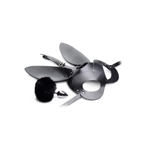 ⁨XR Brands Bunny Tail - Zestaw maska krolicza z anatomiczną zatyczką⁩ w sklepie Wasserman.eu