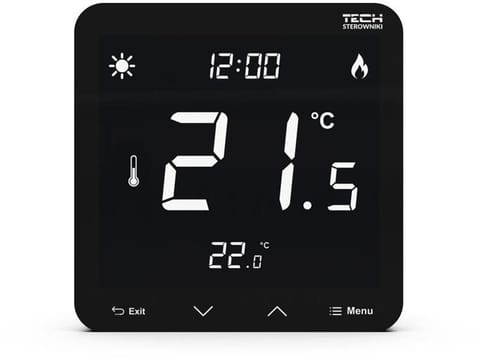 ⁨Przewodowy dwustanowy regulator pokojowy podtynkowy czarny ST-297z v3 Tech sterowniki⁩ w sklepie Wasserman.eu