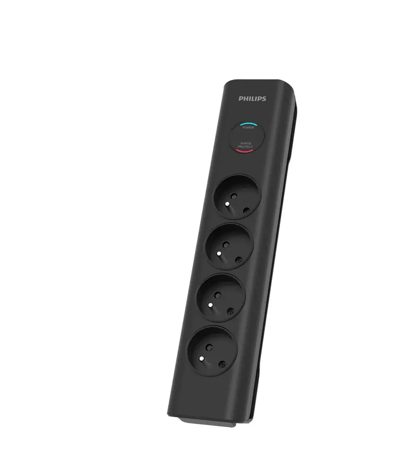 ⁨Listwa antyprzepięciowa SPN7040BA/60 4 gniazda AC, 2m Czarna⁩ w sklepie Wasserman.eu