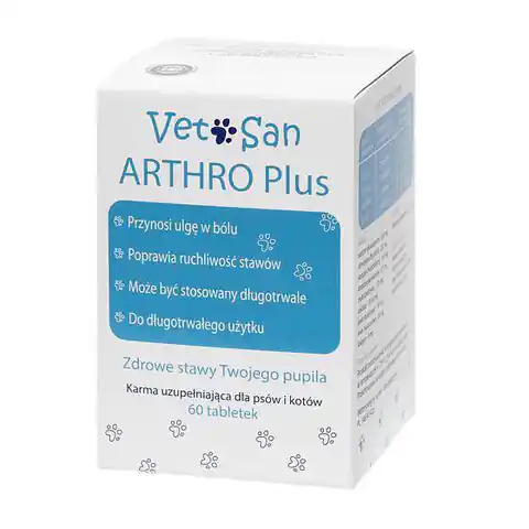 ⁨VETOSAN ARTHRO Plus Kompleks witamin na stawy dla psa i kota - 60tab⁩ w sklepie Wasserman.eu