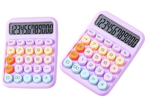Kalkulator Fioletowy Biurowy Nauka Wielofunkcyjny Kolorowy Elektroniczny w sklepie Wasserman.eu