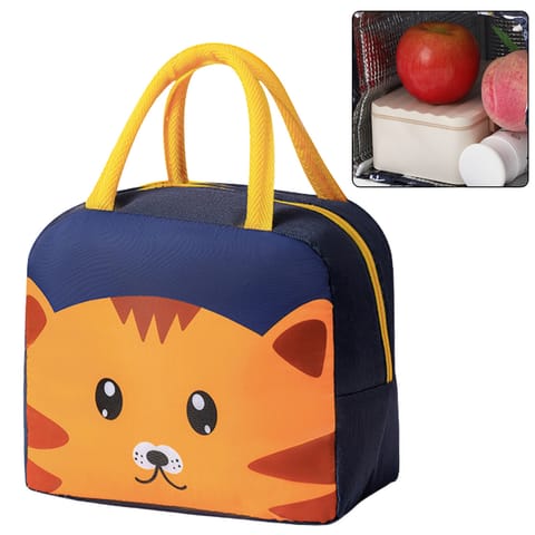 ⁨Torba Termiczna Izolacyjna Śniadaniowa Lunch Bag Kot Granatowa 23cm⁩ w sklepie Wasserman.eu
