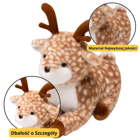 ⁨Pluszowa Maskotka Przytulanka Jelonek Brązowy W Centki 23cm⁩ w sklepie Wasserman.eu