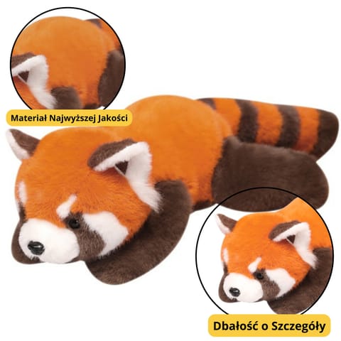 ⁨Pluszowa Maskotka Przytulanka Panda Czerwona Obciążone Łapki 30cm⁩ w sklepie Wasserman.eu