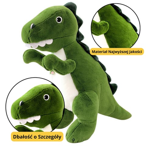 ⁨Pluszowa Maskotka Przytulanka Dinozaur Zielony 27cm⁩ w sklepie Wasserman.eu