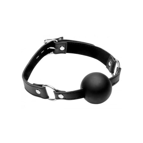 ⁨XR Brands silikonowy knebel z kulką XL 2-calowy, czarny⁩ w sklepie Wasserman.eu