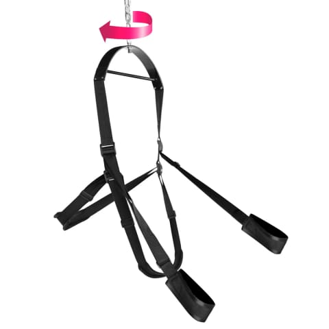 XR Brands Trinity 360 Swing - obracana huśtawka do zawieszania, czarna w sklepie Wasserman.eu