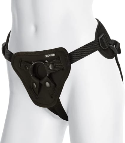 Doc Johnson Corset Harness Platinum - czarna uprząż z otwartym tyłem, regulowana w sklepie Wasserman.eu