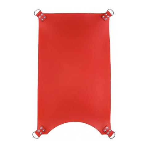 ⁨Mr. Sling Skorzany pas 4-punktowy czerwony regulowany 100x62 cm⁩ w sklepie Wasserman.eu