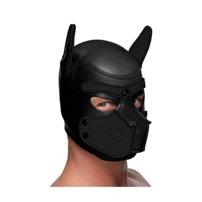 ⁨XR Brands Neoprene Puppy Hood - regulowana maska neoprenowa czarna⁩ w sklepie Wasserman.eu